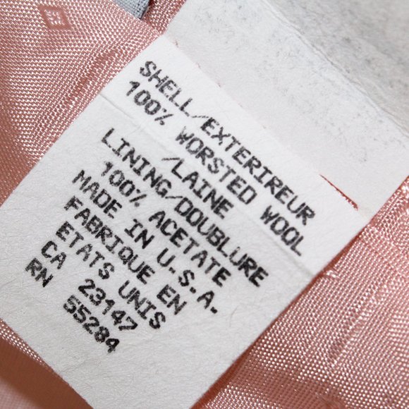 Talbots Vintage 80s Worsted Wool Blazer in Blush Pink - Picture 11 of 16